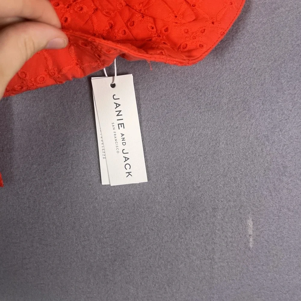 NWT Janie and Jack Bucket Hat Red Islet 12-18mo